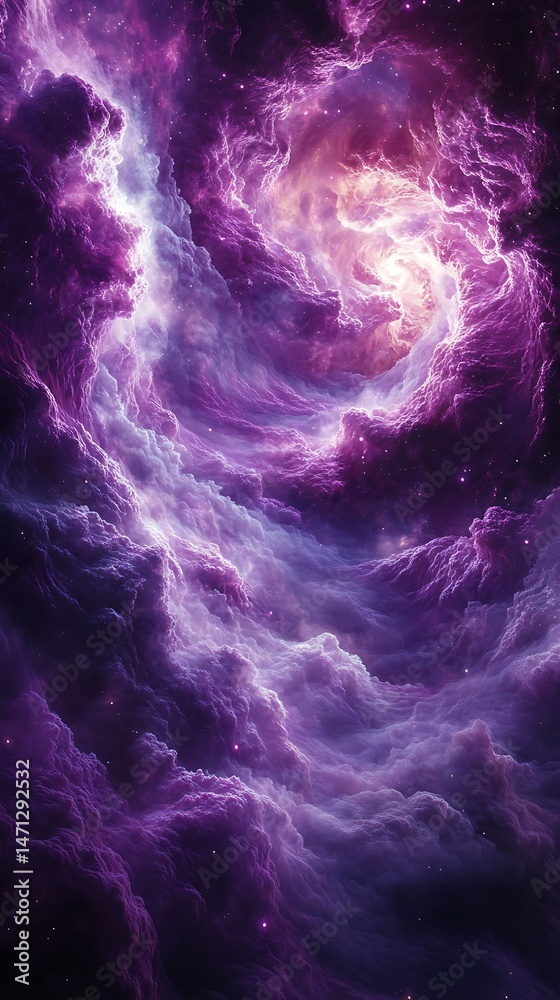 Canvas Prints hyper-realistic fantasy universe with swirling plasma clouds and high-detail cosmic waves.