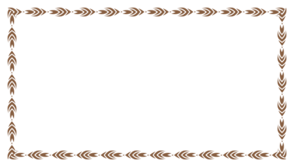 Shiny Ornate Thai Golden Rectangle Corner Certificate Border Pattern Line Photo Frame Islamic Wedding Invitation Background