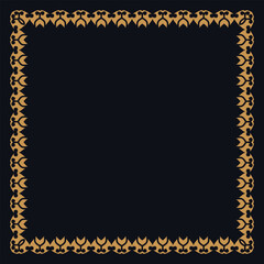 Luxury golden rectangle corner certificate border pattern line photo thai frame islamic wedding invitation background