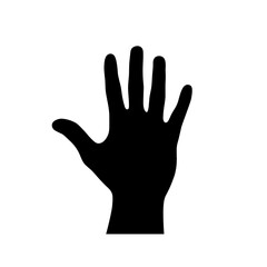 Obraz premium Health tracking app icon pressed by hand silhouette, digital wellness