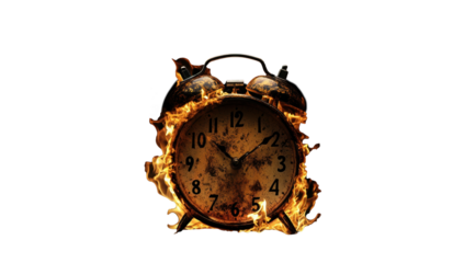 Burning Clock: Time's End