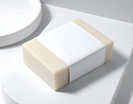 mockup of a blank bar soap packaging