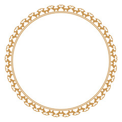 Golden circle frame border	