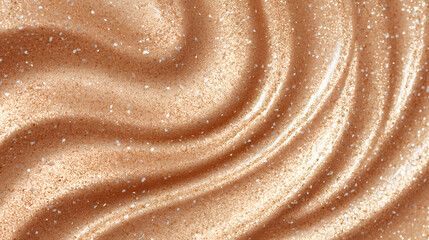 Glowing sparkle particles, bronze-toned cosmetic texture