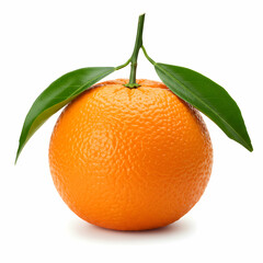 Fresh Orange Fruit with Leaves