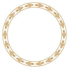 Luxury Golden Pattern Circle Islamic Mandala Wedding Frame Border	