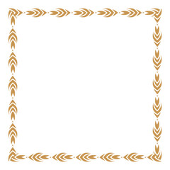 Chinese Style Classic Thai Rectangle Corner Certificate Page Border Photo Frame Islamic Wedding Invitation Background Vector