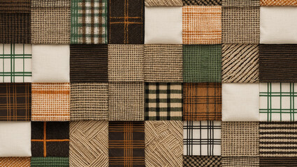 Abstract Tweed Day Patchwork in Earth 