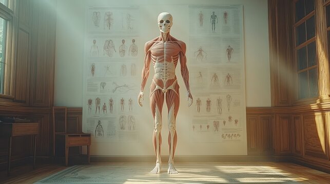 Anatomical model in a classroom