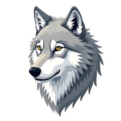 Naklejka premium Black nose and detailed shading give a realistic yet stylized look.