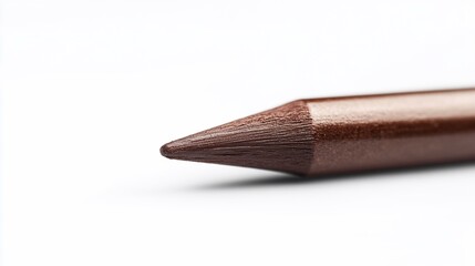 Close-up of a brown colored pencil tip