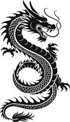 Fototapeta premium Strong Serpentine Dragon Design