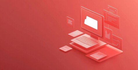 Digital workspace showcasing data management & file organization