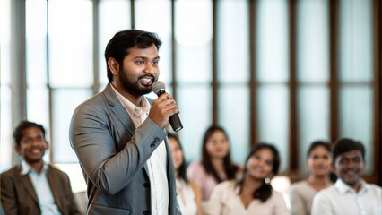 Indian Corporate Trainer Speaking at Management Skills Conference
