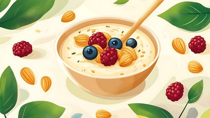 Healthy Oatmeal Breakfast Bowl.