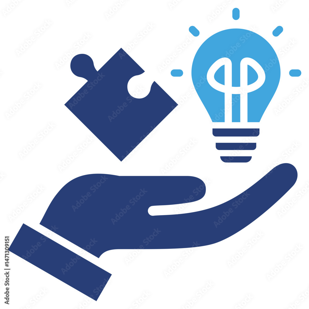Poster Problem Solving Two Color Icon
