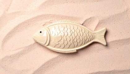 fish isolated on the sand