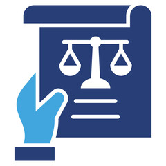 Legal Document Two Color Icon
