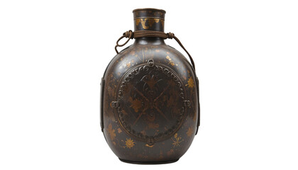 Civil War Union Soldier’s Tin and Canvas Canteen Isolated on White Background