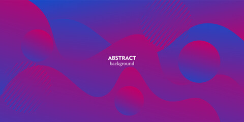 Colorful purple and dark blue gradient wave 3D background. Minimal wave fluid pattern geometric design. Vector Eps10