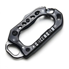 Obraz premium Black MultiTool Carabiner Keyring.
