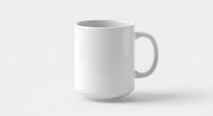 Fototapeta premium Blank White Coffee Mug Mockup Perfect for Branding and Design