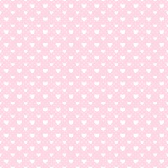 Heart Pattern Background, Romantic Love Design, Valentine’s Day, Cute Pink Hearts