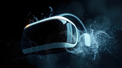 A sleek virtual reality headset with immersive visual technology enhancing the digital experience for users.