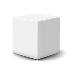 A simple, blank, white cube