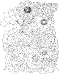 Vintage floral vector seamless pattern features a decorative ornament with flowers and leaves, creating a retro textile design