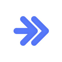 Blue double arrow icon for fast forward
