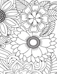This is a seamless floral vector pattern design with ornate vintage flower elements for a wallpaper or textile decor