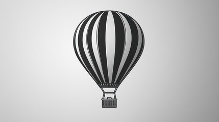 Fototapeta premium Black and White Hot Air Balloon