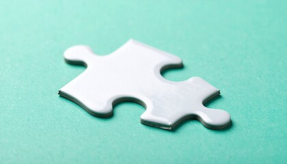 jigsaw puzzle piece on blue background