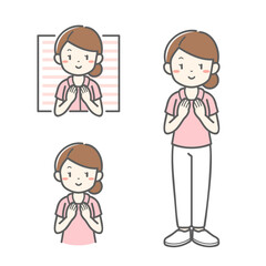 優しい表情で見守る女性看護師のベクターイラスト素材