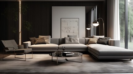 A Contemporary Living Room Design with Neutral Colors and Natural Light A Blend of Comfort and Style in Interior Decor