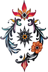 vector illustration of an abstract flower