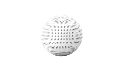 A Minimalistic White Sphere with a Textured Surface Against a Black Background: A Study in Form and Design