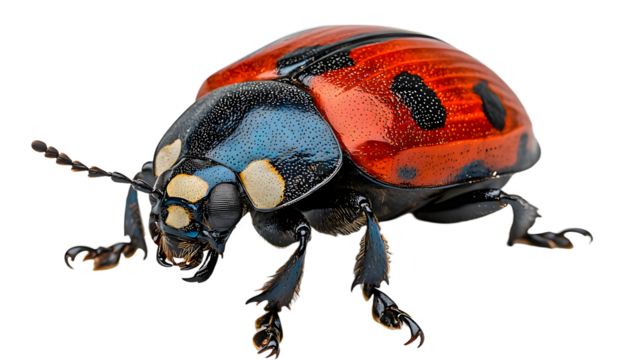 Close-Up of a Vibrant Beetle Displaying Intricate Details and Stunning Colors