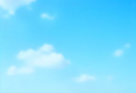 Blue sky with some white clouds, light blue background .