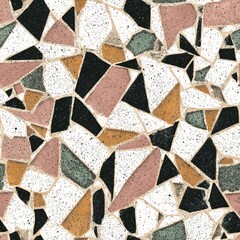 terrazzo floor old texture or polished stone for background