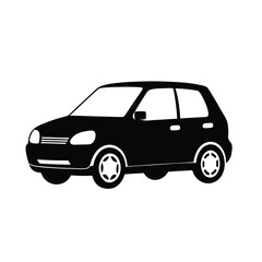 black car isolated on white