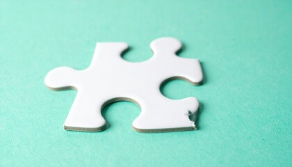 jigsaw puzzle pieces on green background