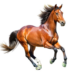 Obraz premium horse running isolated on white