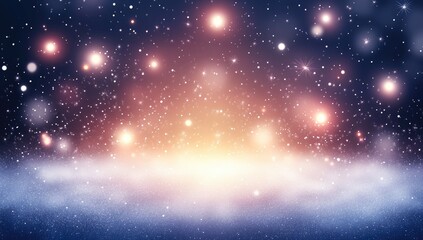 Fototapeta premium Abstract night sky with glowing lights