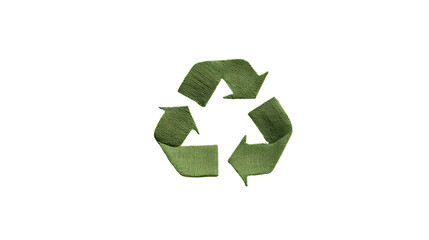 Obraz premium Green Recycle Symbol on Transparent Background, PNG