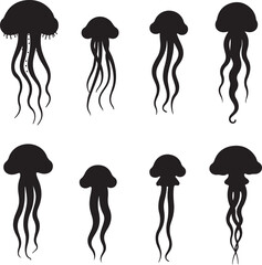 “Jellyfish Vector Bundle | Ocean Animal SVG, Marine Life Clipart & Underwater Art for Crafts & Design”
