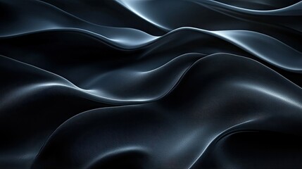 Obraz premium black satin background Black silk cloth texture as a sleek abstract background