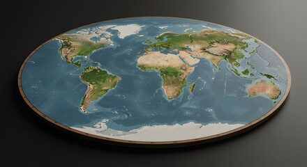 Fototapeta premium World Map Illustration on Dark Background for Education