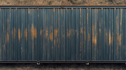 Rusted Metal Container Texture Industrial Background Cargo Shipping Corrugated Steel Vintage Dark